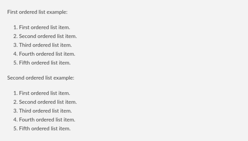 Markdown Rendered Ordered List