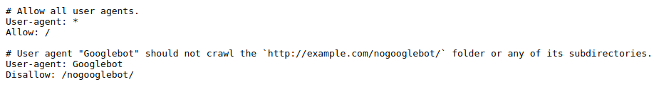 Robots.txt File Contents Displayed In The Browser